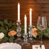 Versatile Clear Ribbed Glass Candle Holders for Any Occasion